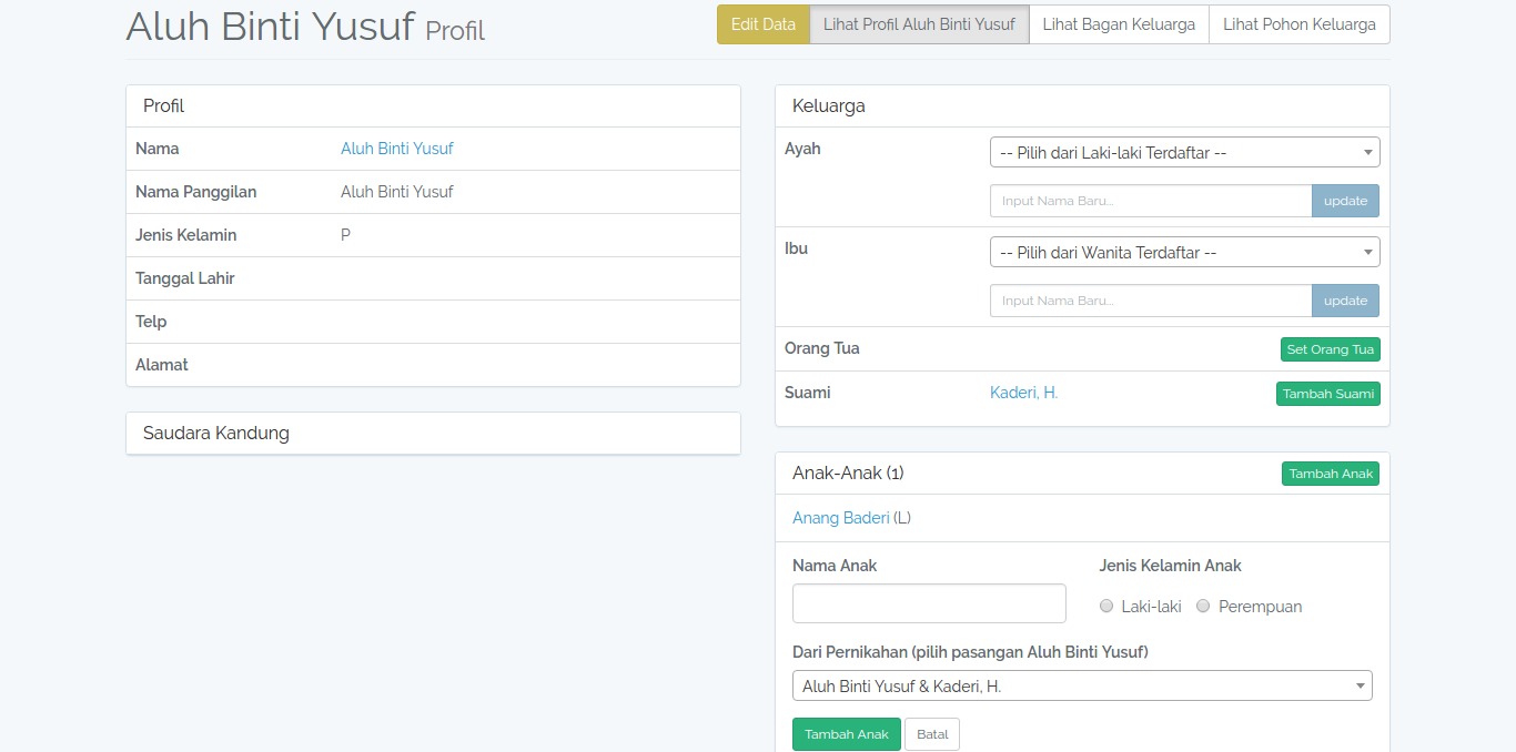 Form Profil Form Profil